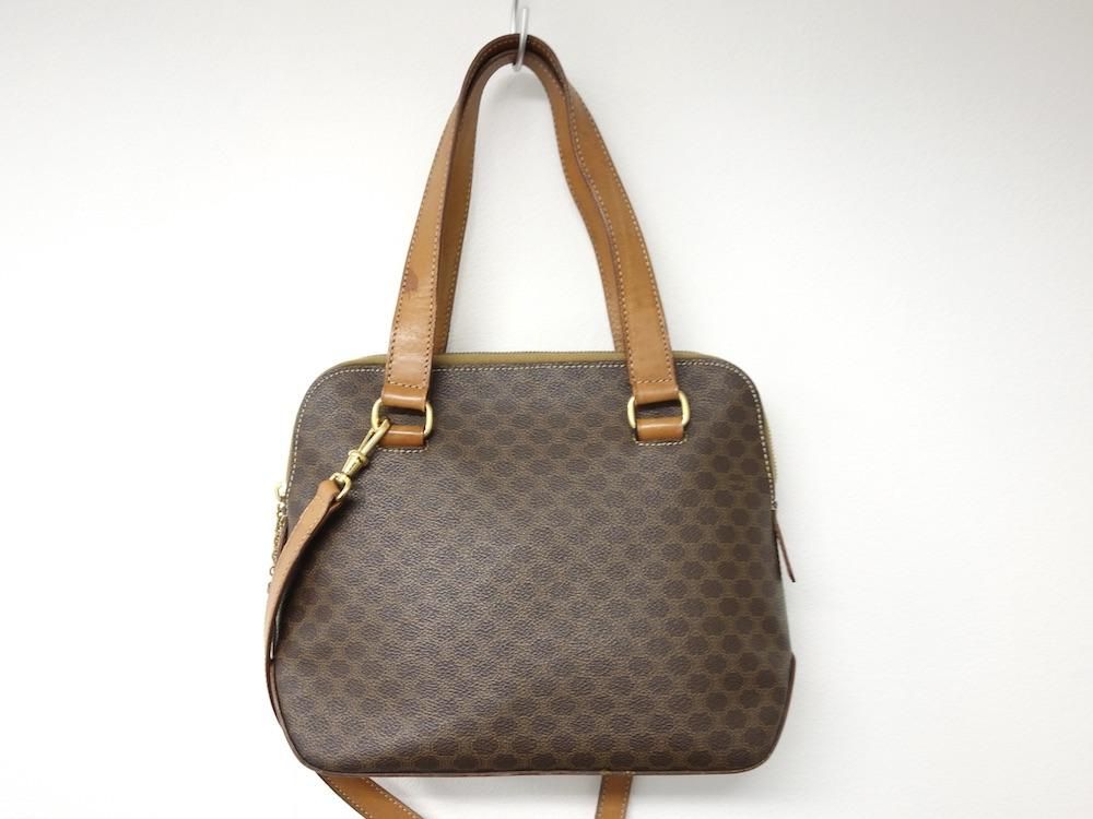 OLD CELINE オールド セリーヌ マカダム柄 ミニハンドバッグ