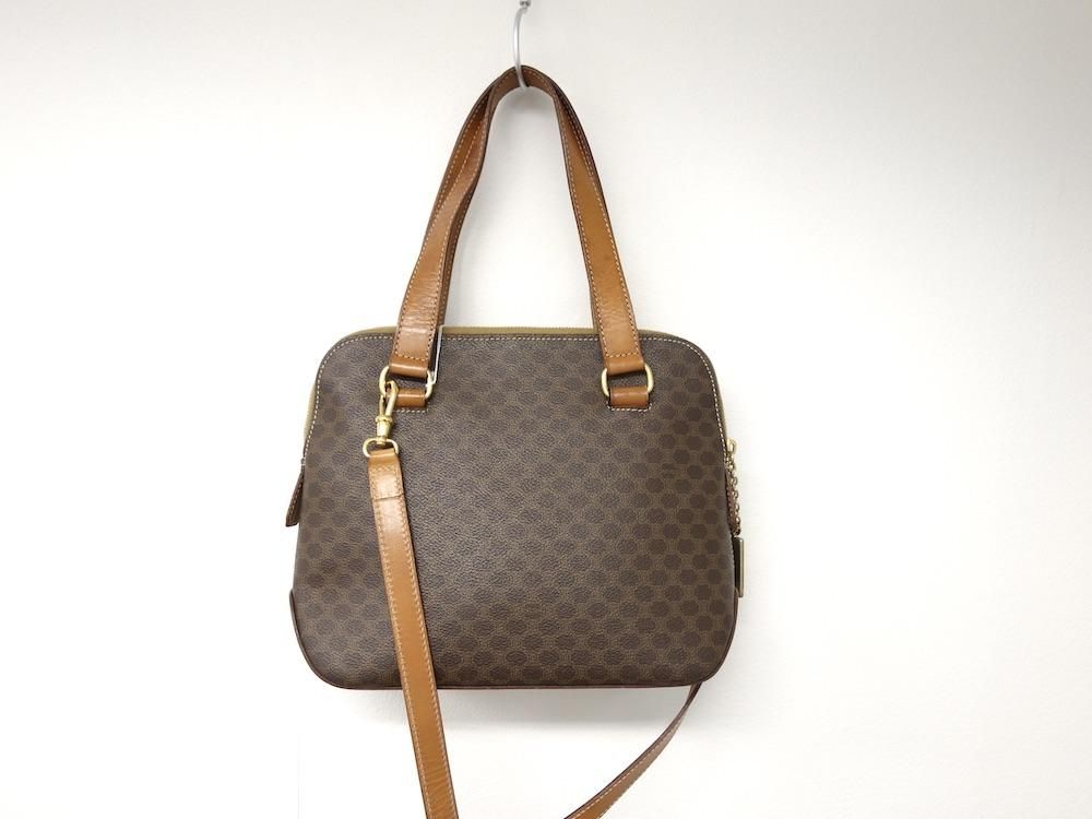 OLD CELINE オールド セリーヌ マカダム柄 ミニハンドバッグ