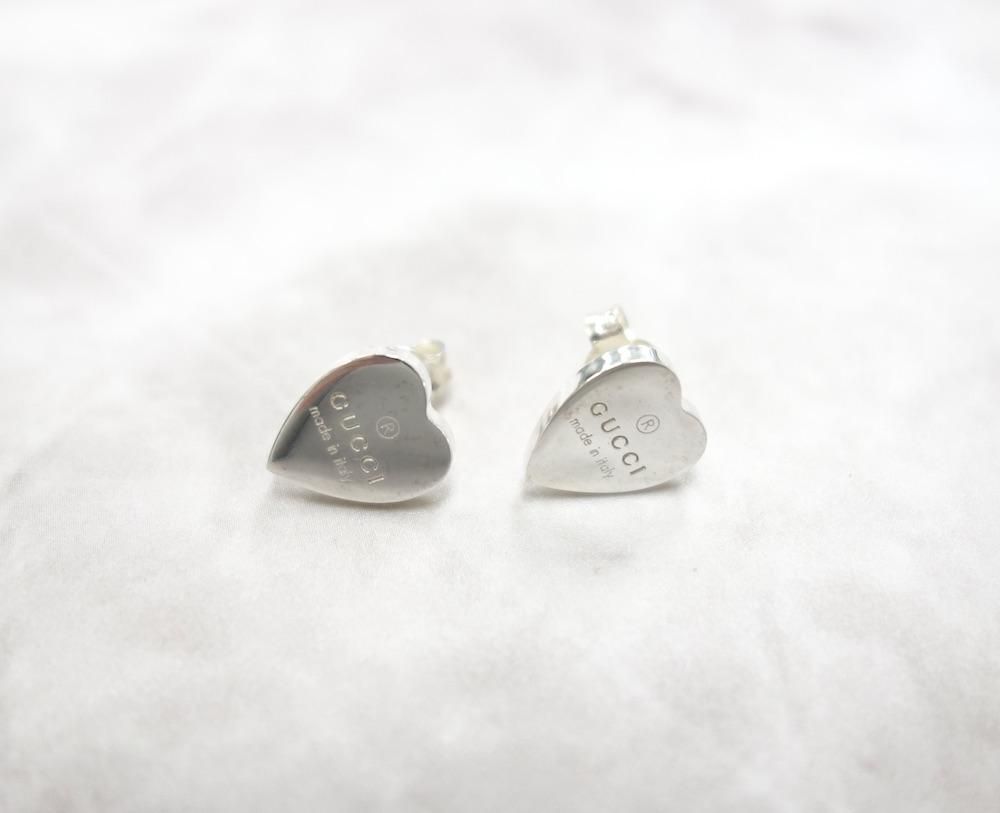 GUCCI グッチ ハートロゴピアス silver925 イタリア製 USED - SOTA