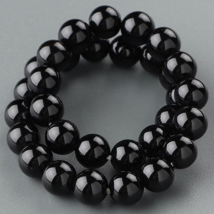 ブラックオニキス ブレスレット 約10mm ストレート - 念珠ドットコム