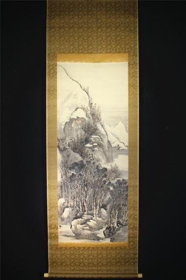 谷文晁 水墨山水図 - 古美術 山本美術