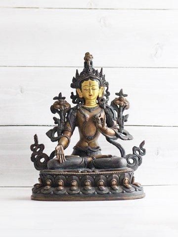 白多羅菩薩（ホワイトターラー）の仏像（真鍮・銅）｜彩雲