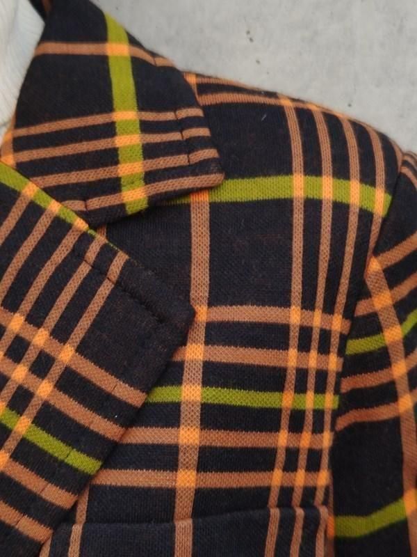 黒xオレンジ・緑チェック柄♪レトロセットアップ -