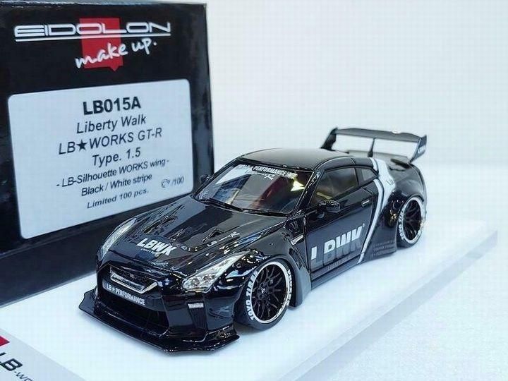 1/43 Make Up LB WORKS R35 GT-R Type 1.5 LB-Silhouette Wing Black