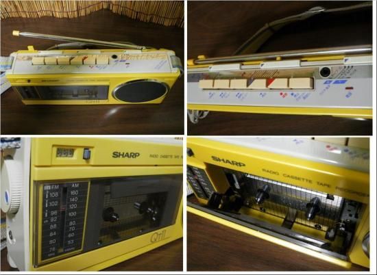 シャープ ラジカセ QT－11 （黄色） - 「宝の森」昭和レトロ雑貨