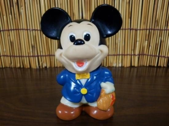 三菱銀行 ソフビ貯金箱（ミッキーマウス） - 「宝の森」昭和レトロ雑貨