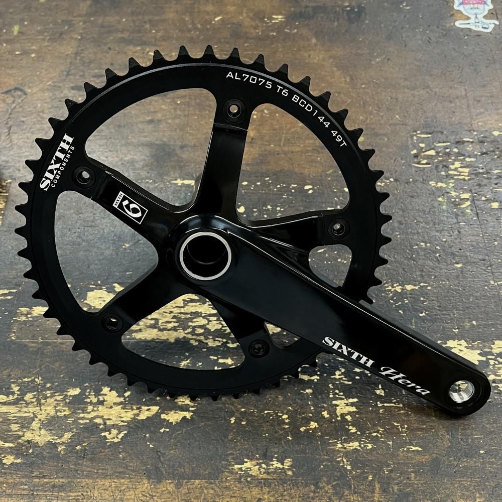 SIXTH COMPONENTS【HERA TRACK クランクセット】ブラック - 自転車雑貨