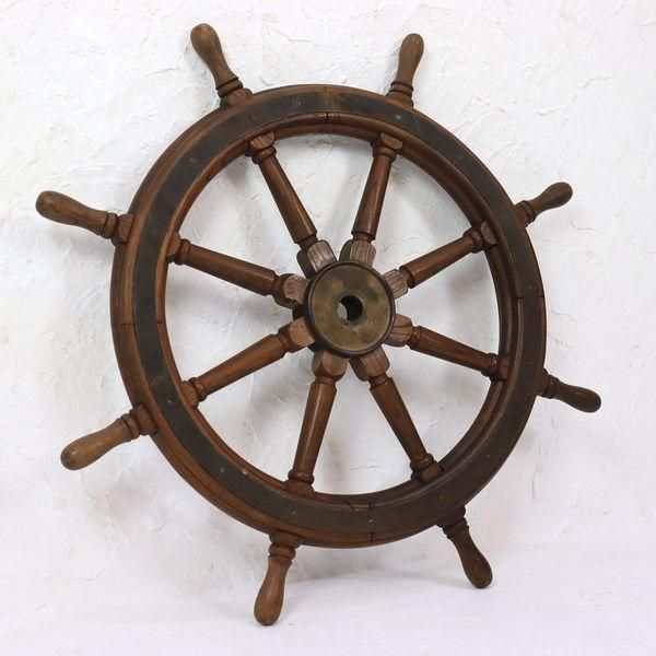 舵輪 直径93cm 雑貨 直径直径