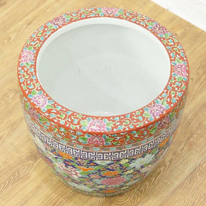 色絵 伊万里 十錦 手あぶり火鉢 鉢カバー カラフル マルチカラー