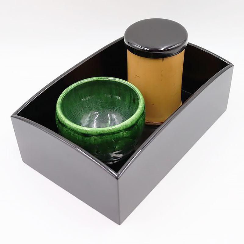 黒漆塗り 煙草盆 昭和初期 約26cm 日本製 アンティーク