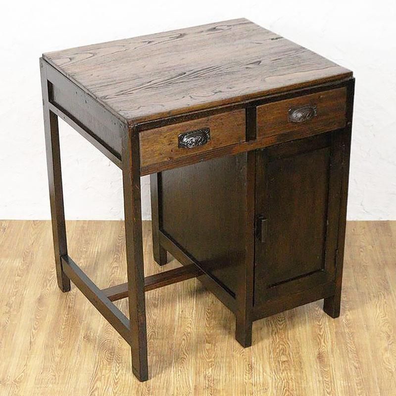 ミニデスク 日本製 ナチュラル 昭和初期 片袖机 アンティーク