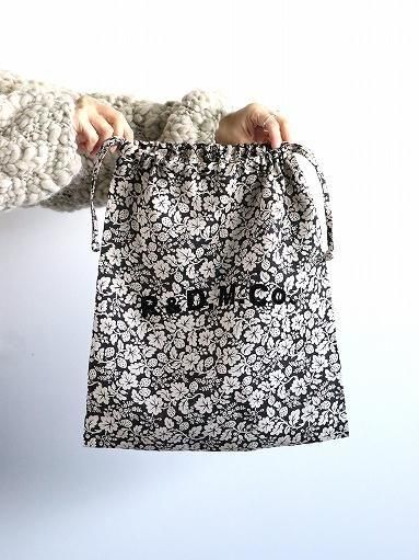 R＆D.M.Co- / OLDMAN'S TAILOR WILD BERRY DRAWSTRING BAG L (巾着) no