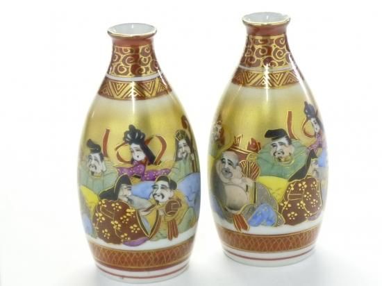 九谷焼 徳利 酒器セット 本金七福神-百華園