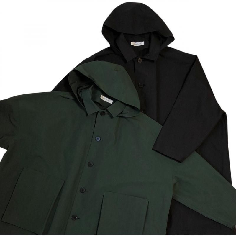 atelier naruse】コットンナイロンタフタフーデットコート - hina