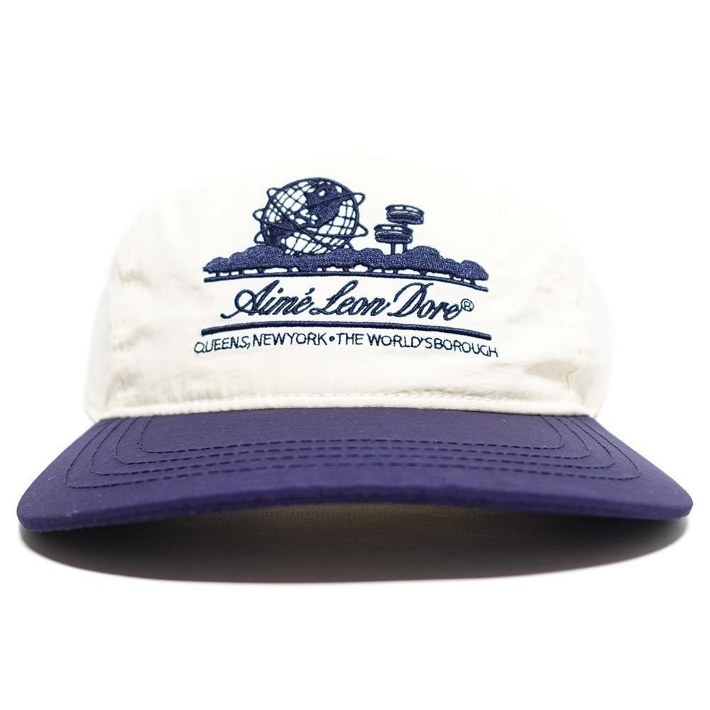 Aime Leon Dore Nylon Unisphere Snapback Cap / Cream x Navy