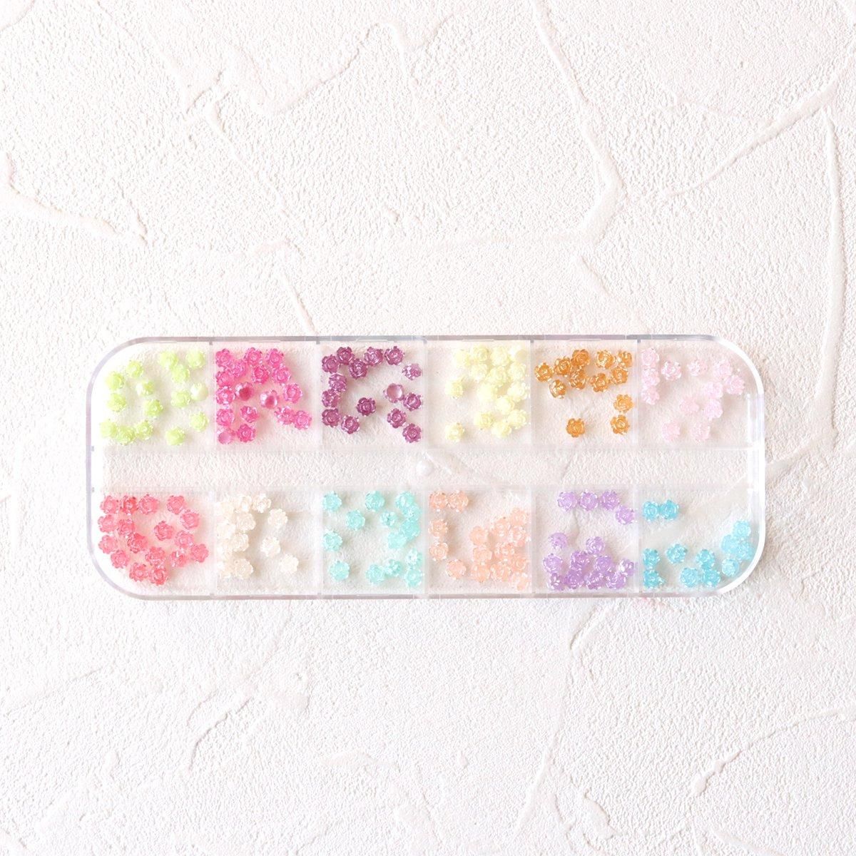 極小ローズ ネイルサイズ 12色セット ｰ* オマケがたくさんついてくる