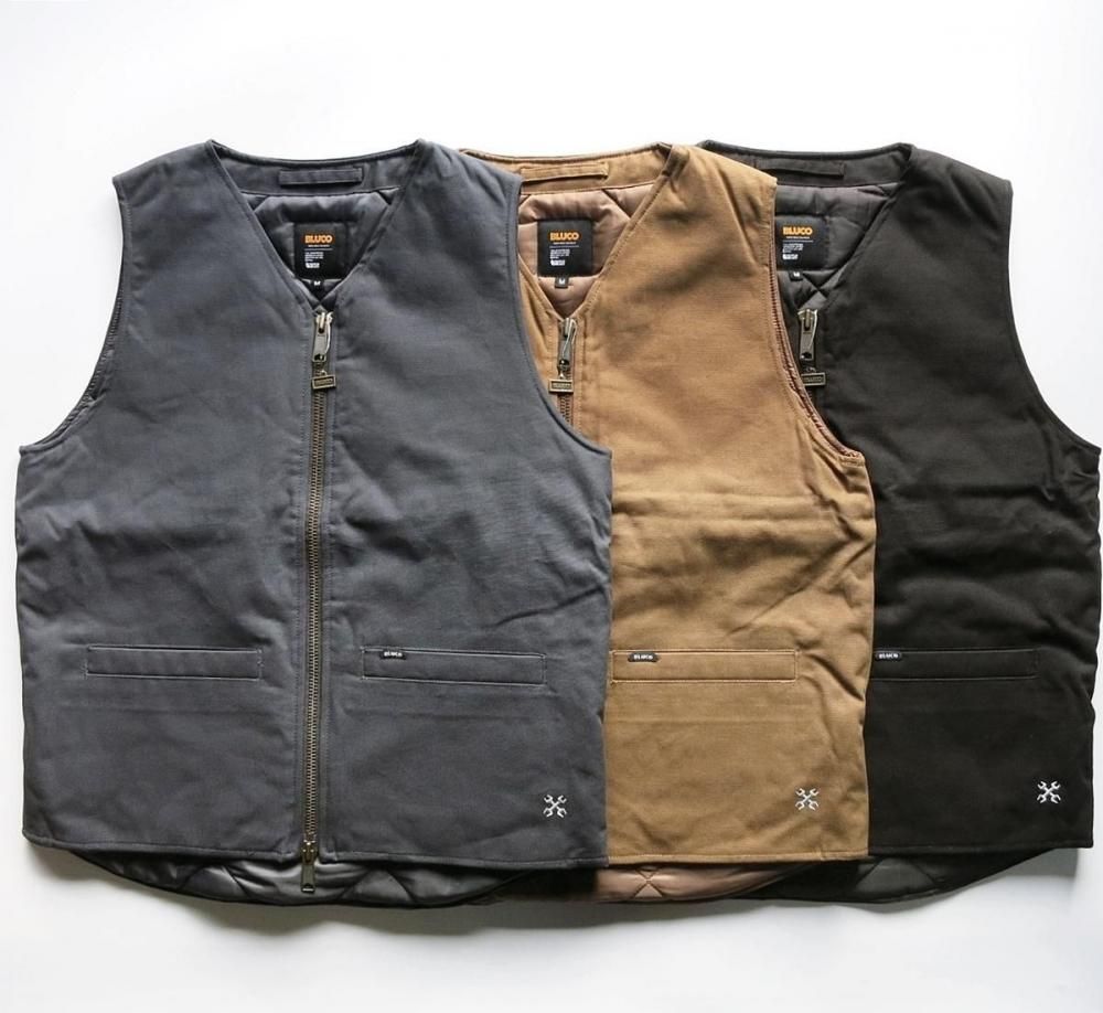 155-35-013 RIB COLLAR DUCK VEST リブカラー ダック ベスト BLUCO