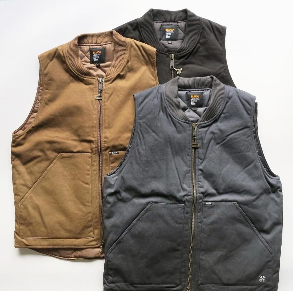 155-35-013 RIB COLLAR DUCK VEST リブカラー ダック ベスト BLUCO