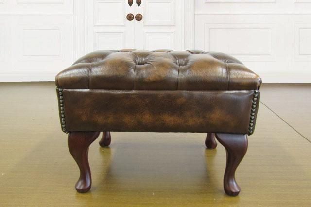 リーガル フットスツール アンティークブラウン - ディスティン