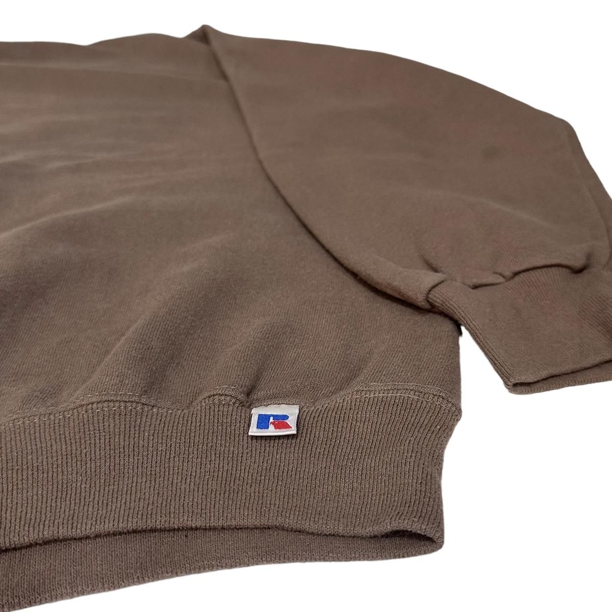 USA製 90s RUSSELL ATHLETIC Plain Sweatshirt 茶 XL ラッセル