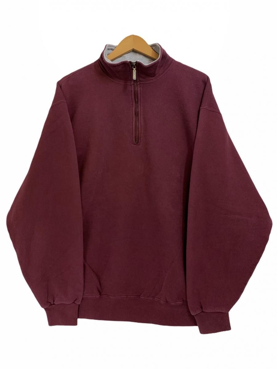 USA製 L.L.Bean by RUSSELL ATHLETIC Half Zip Sweatshirt エンジ L