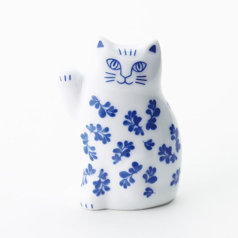 Lisa Larson (リサ・ラーソン) まねくねこのこ(ブルー)【招き猫・置物
