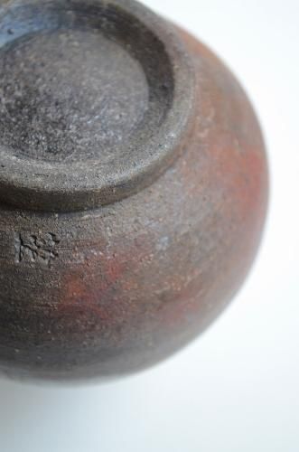 丹波焼 やきしめ花入 市野哲次作