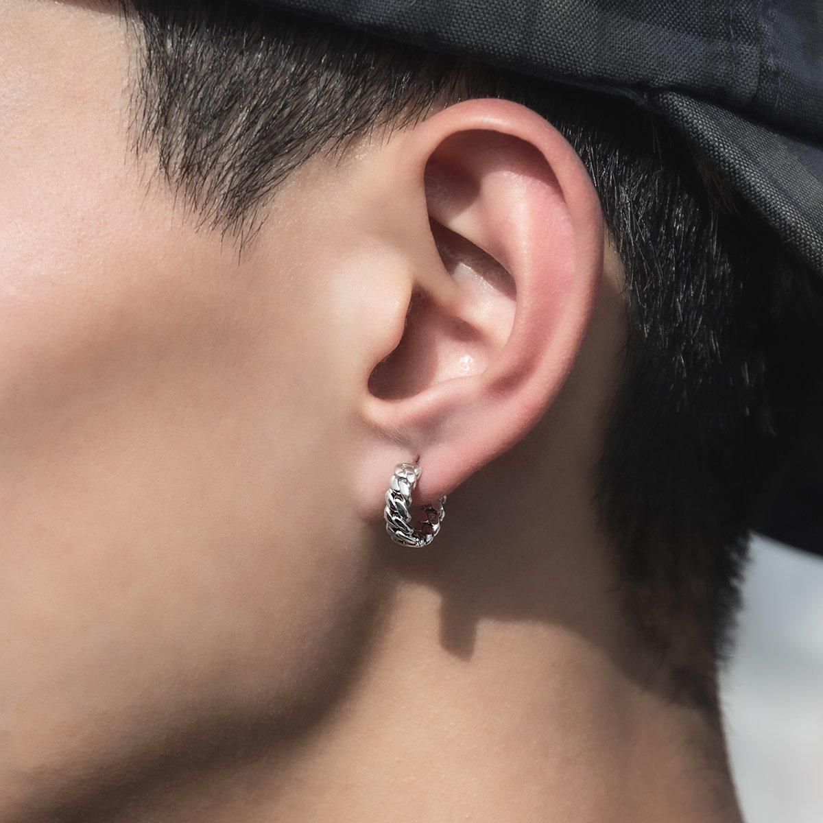 10K ホワイトゴールド マイアミピアス 12.5mm - AVALANCHE OFFICIAL STORE