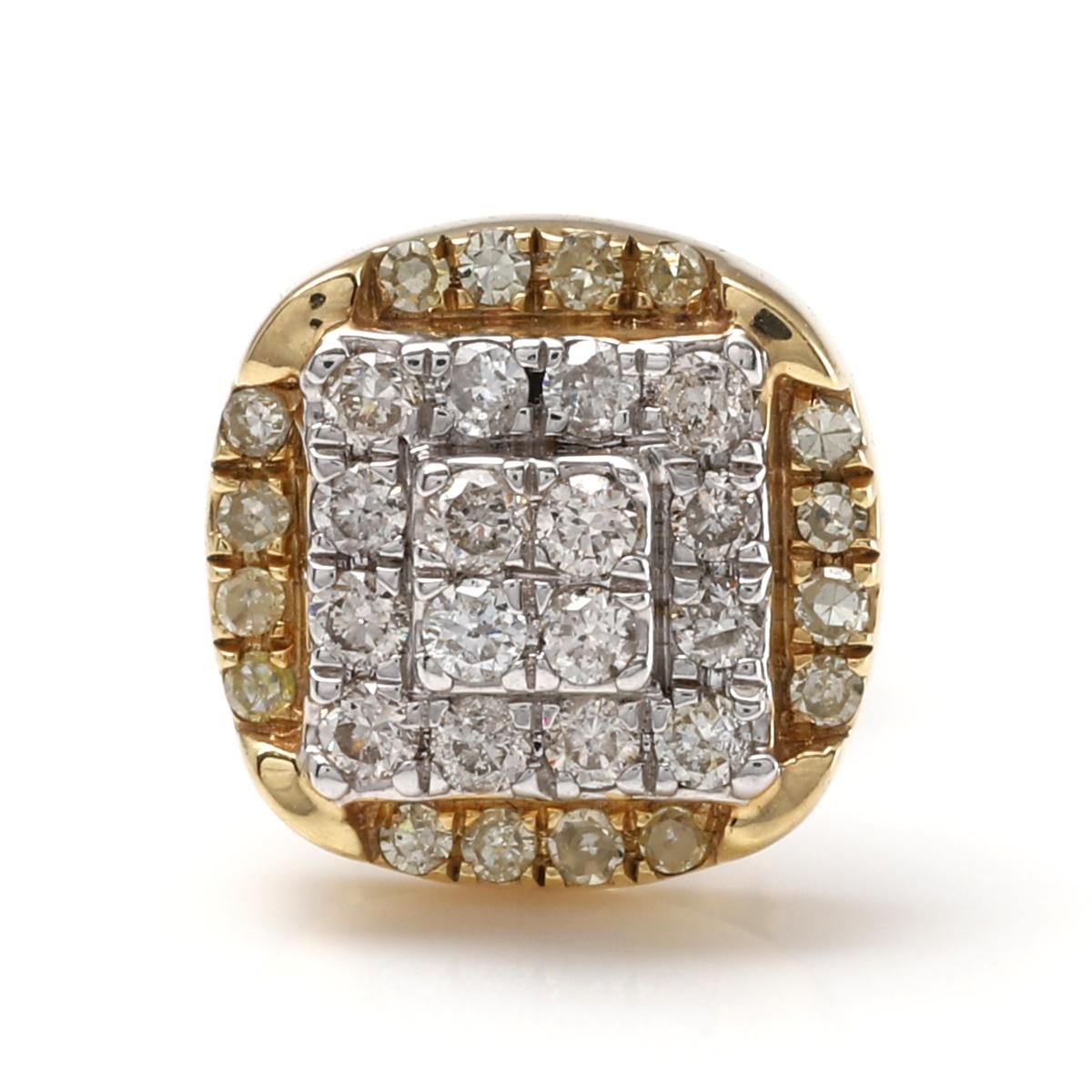 ダイヤモンド 10K イエローゴールド ピアス 9mm A131254 - AVALANCHE