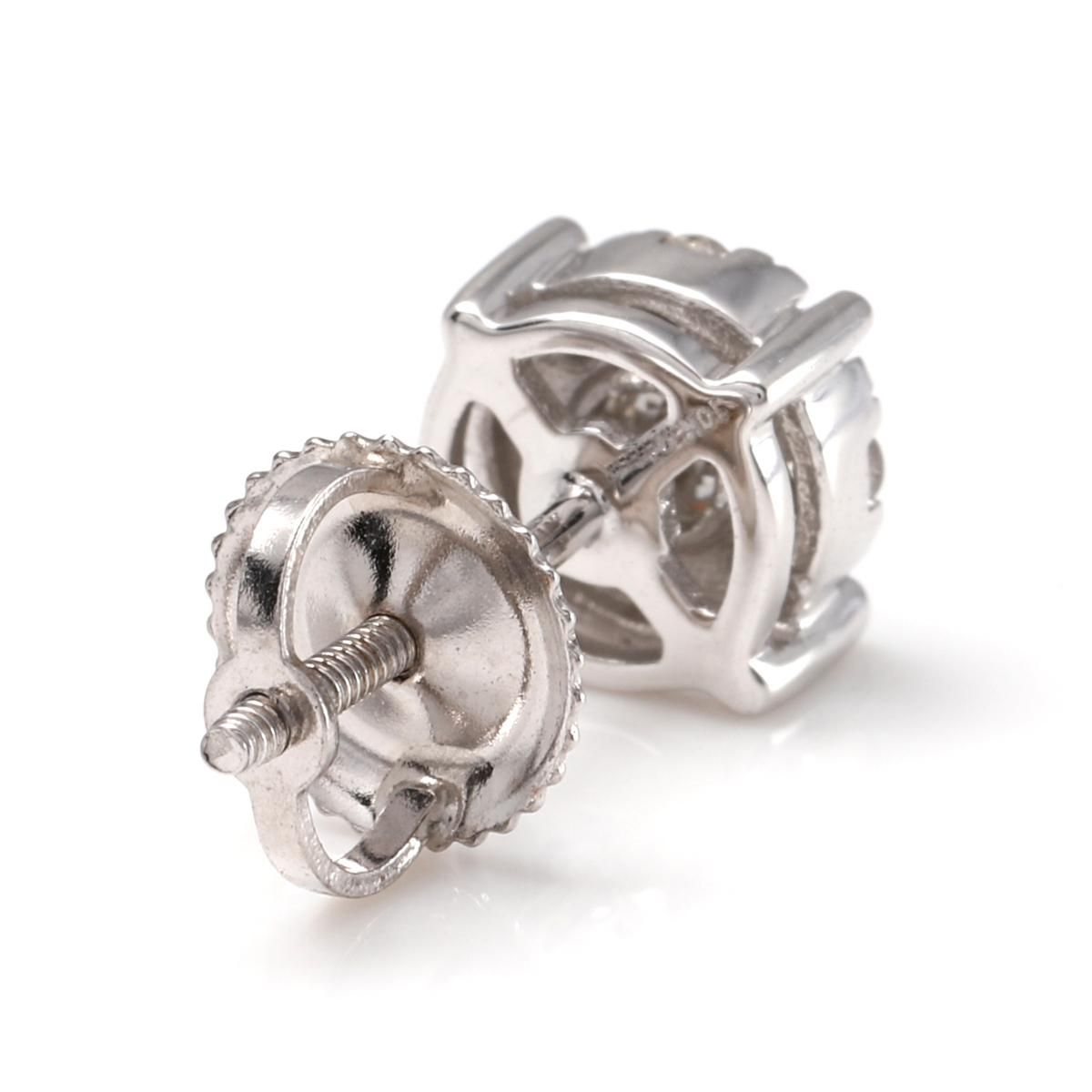 ダイヤモンド 10K ホワイトゴールド ピアス 6mm - AVALANCHE OFFICIAL