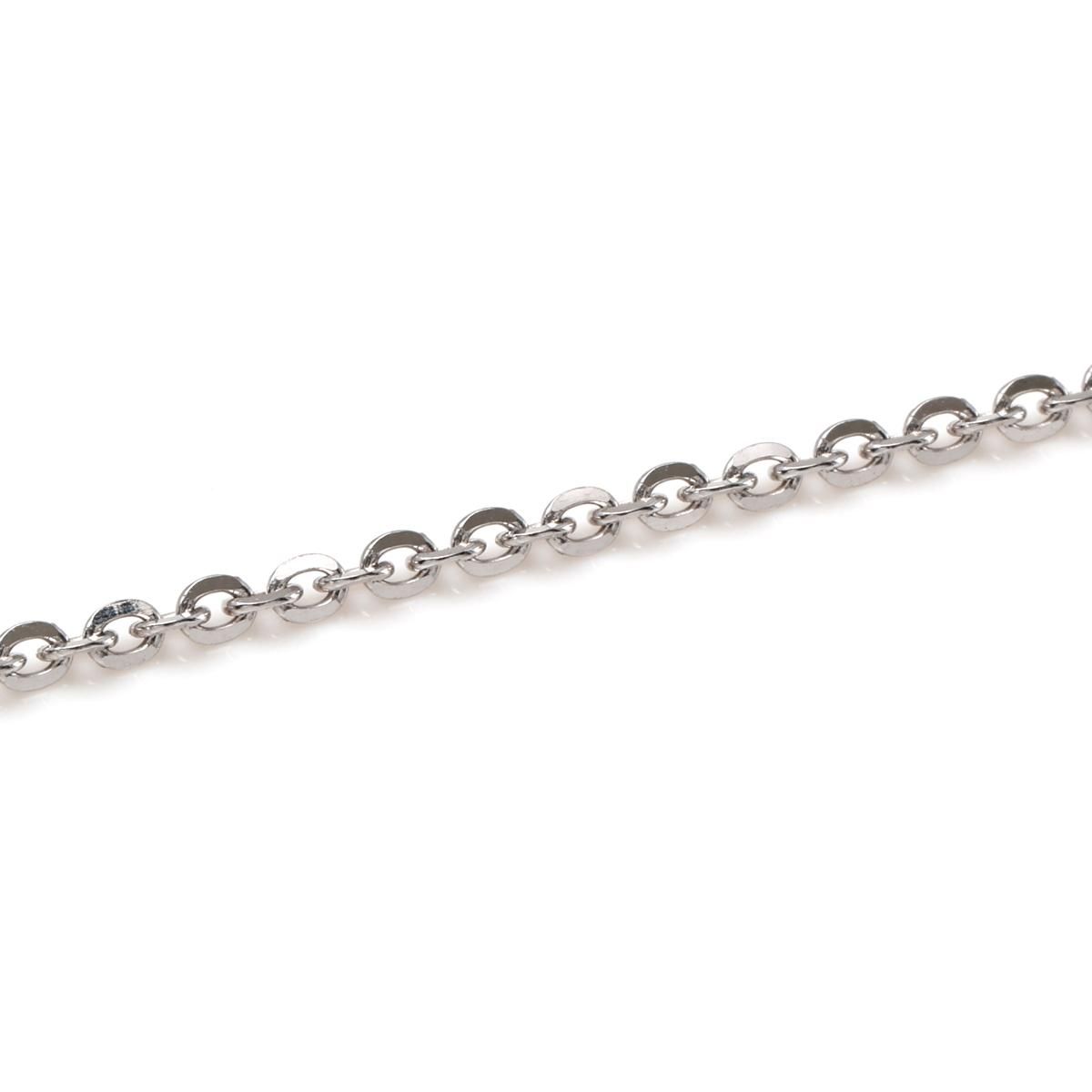 シルバー クロスケーブルネックレス 幅1.5mm 41cm-46cm ACH277