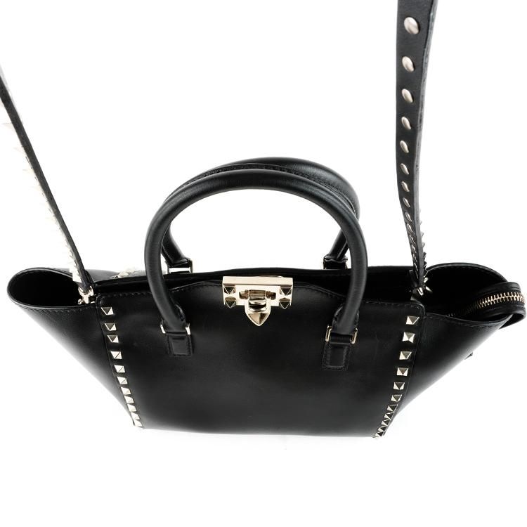 ロックスタッズ2wayショルダーバッグ ブラック ユーズド