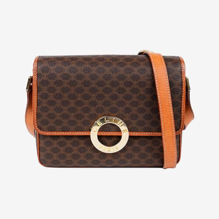 マカダム柄サークルロゴショルダーバッグ M13 ブラウン ヴィンテージ