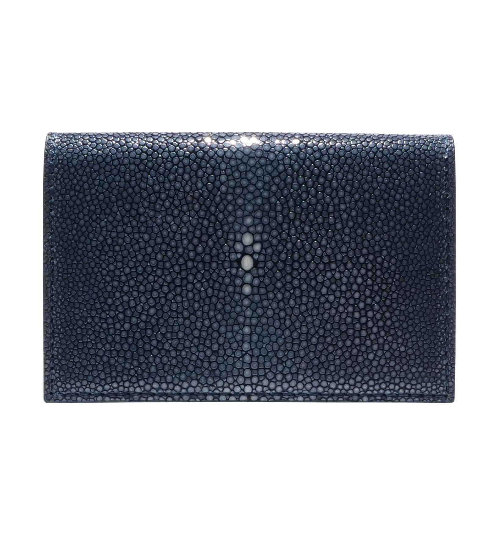 ガルーシャ 名刺入れ ポリッシュ ネイビー - BAHARI -