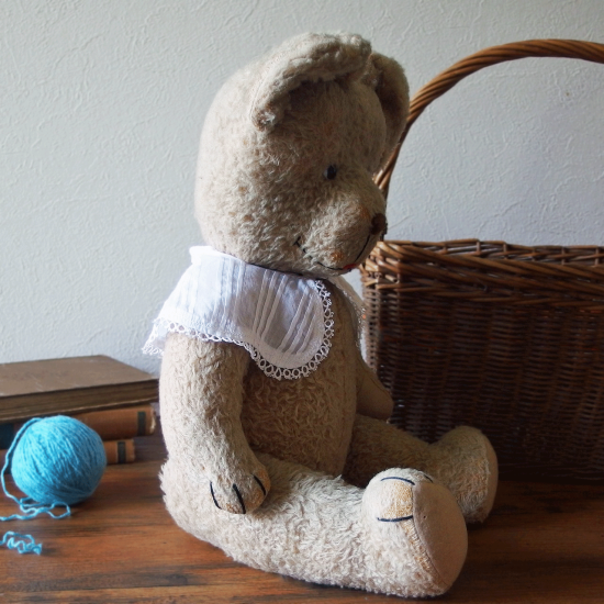 アンティーク テディベア | フランス 舌を出したテディベア ドール用