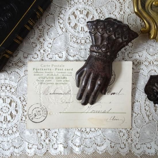 アンティーク ハンドクリップ | フランス 20世紀初頭 貴婦人の手 黒い
