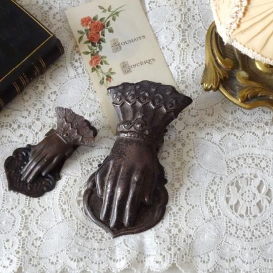 アンティーク ハンドクリップ | フランス 20世紀初頭 貴婦人の手 黒い