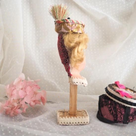 アンティーク ハットスタンド | フランス ビスクヘッド付き ドール用