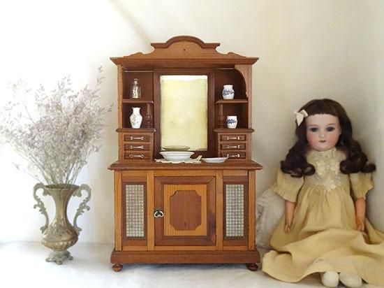 アンティーク ドールキャビネット | フランス 木製ドールキャビネット