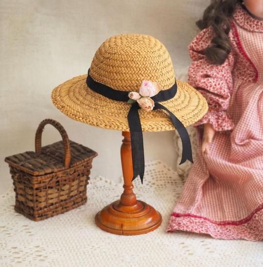 アンティーク ドール 帽子 | フランス ドールハット ドール用ストロー