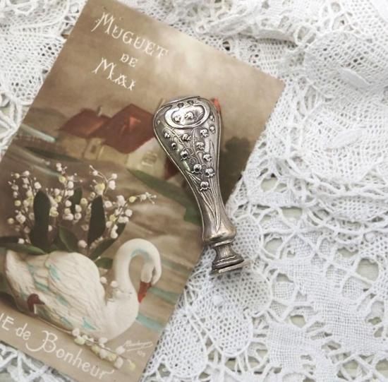 アンティーク カシェ | フランス 20世紀初頭 すずらんのカシェ