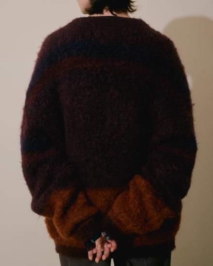 YOKE | ROTHKO BORDER CREW NECK(ORANGE) | ロスコボーダークルー