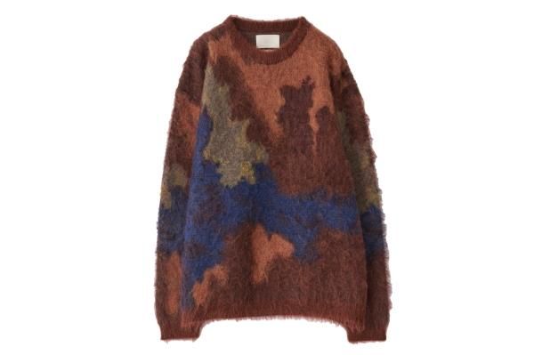 YOKE | STILL JACQUARD CREWNECK(ORANGE) | スティルジャガードクルー