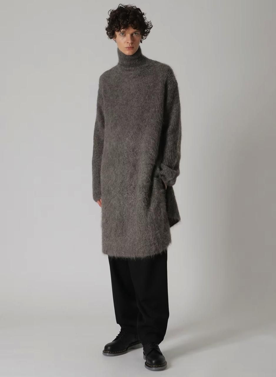 Yohji Yamamoto POUR HOMME モヘア×アルパカ×ウールタートルロング