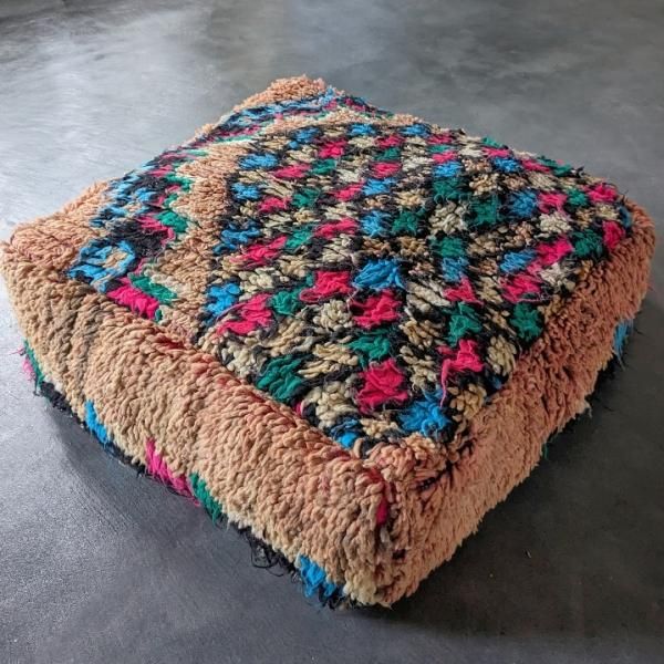 モロッコ ヴィンテージラグのプフ60㎝×20㎝「モロッコインテリアの