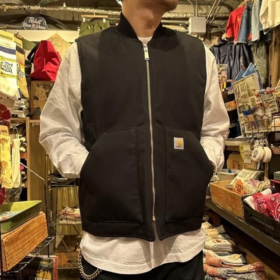 CARHARTT / DUCK VEST BLACK/BROWN-カーハートダック ベスト ブラック