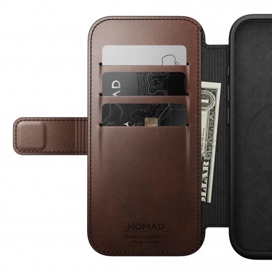 国内代理店正規品】NOMAD Modern Leather Folio for iPhone 16 Pro ラ