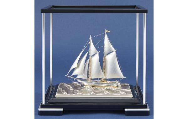 銀製 ヨット3号(2本マスト) ソリッドケース - TAKEHIKO - 武比古