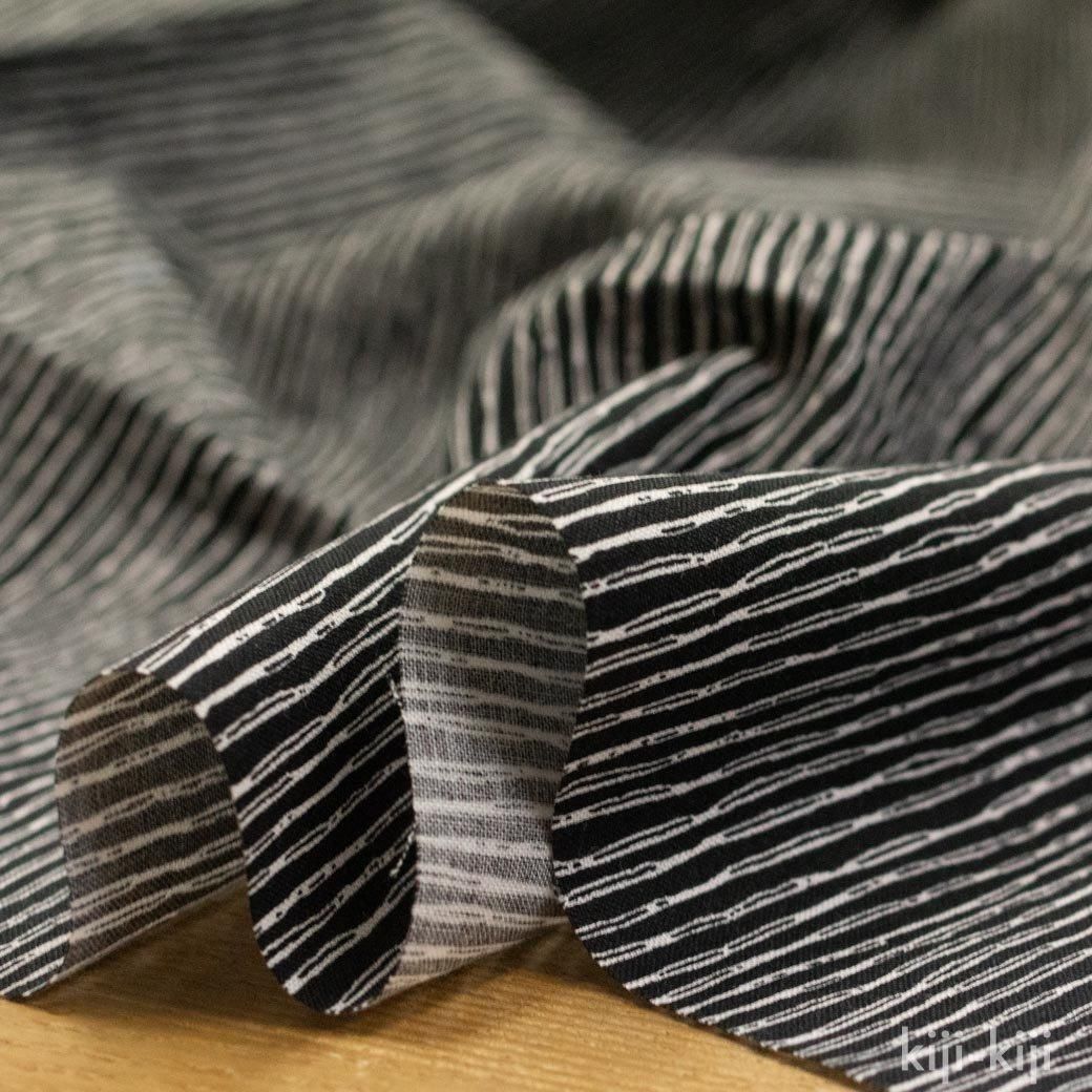 コットン shima shima stripe | ホワイト - 【キジキジ】布・生地の