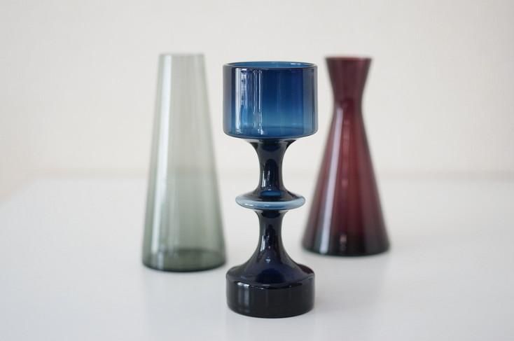 Nuutajarvi [KF245] Kaj Franck Vase (Navy)/ ヌータヤルヴィ [KF245
